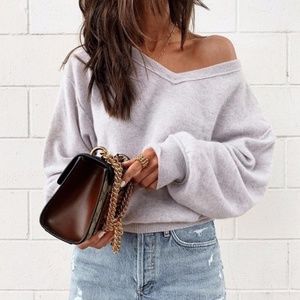 Free People Cashmere Sweater Gray